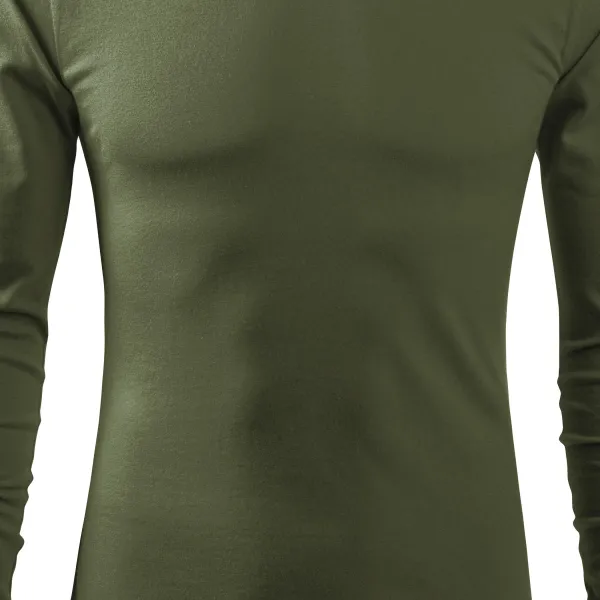 T-shirt à manches longues pour hommes - Coupe légèrement ajustée