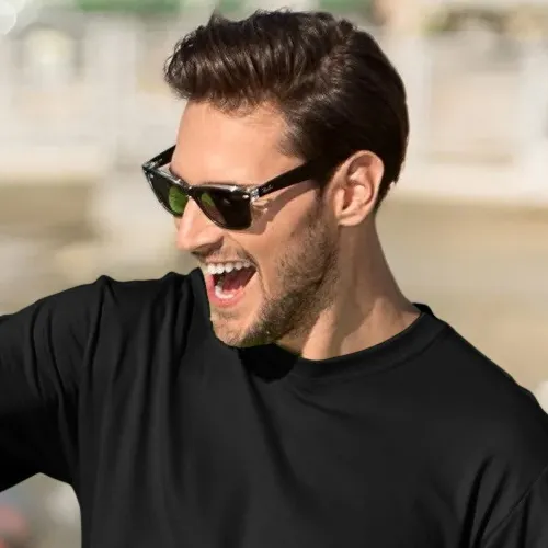 T-shirt classique pour hommes - Encolure ronde classique