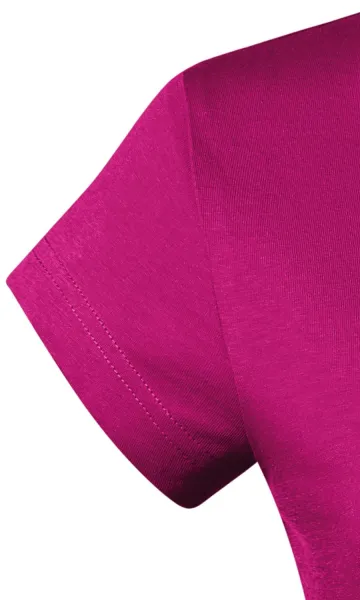 T-shirt coupe slim pour femme avec encolure en V - Manches très courtes