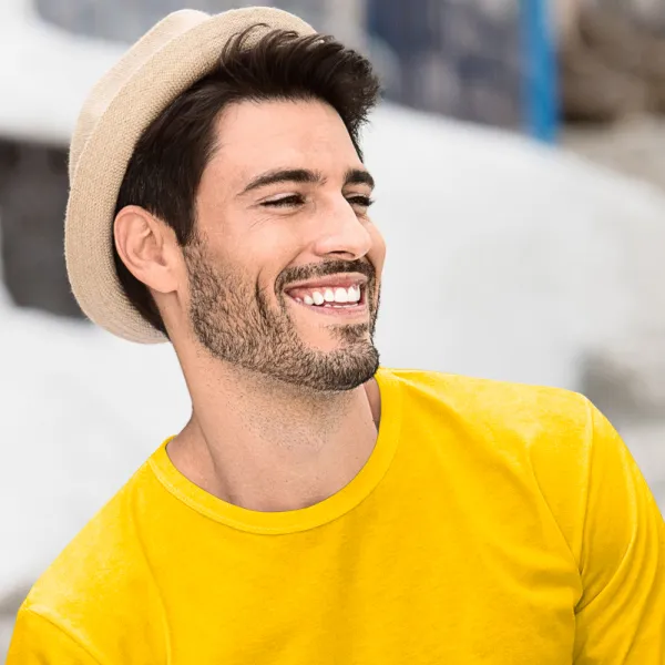 T-shirt à manches longues pour hommes - Encolure ronde classique