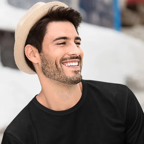 T-shirt à manches longues pour hommes - Encolure ronde classique