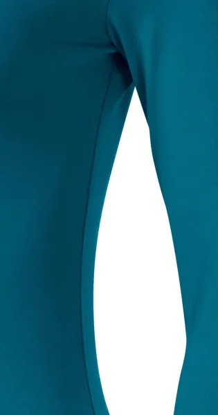 T-shirt femme à manches longues et décolleté plus profond - Coupe avec coutures latérales