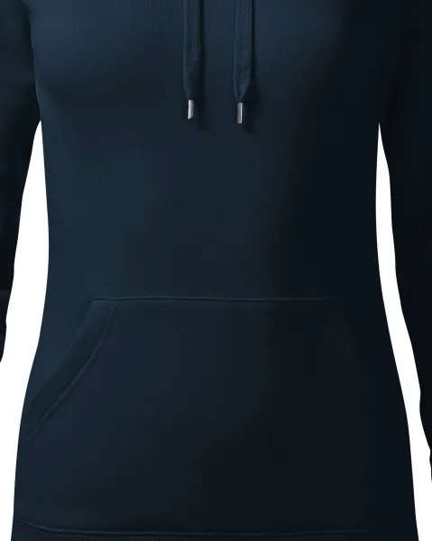 Sweat femme à capuche sans zip - Coupe fuselée avec coutures latérales