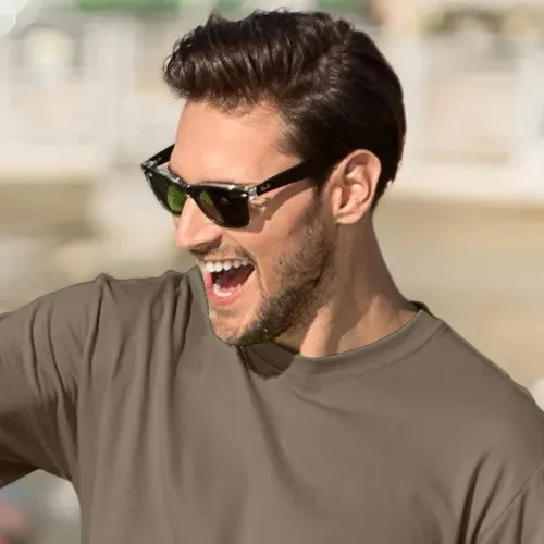 T-shirt classique pour hommes - Encolure ronde classique