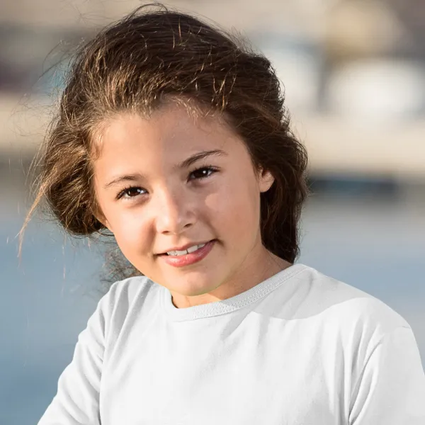 T-shirt manches longues pour enfants - Encolure ronde classique