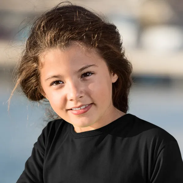 T-shirt manches longues pour enfants - Encolure ronde classique