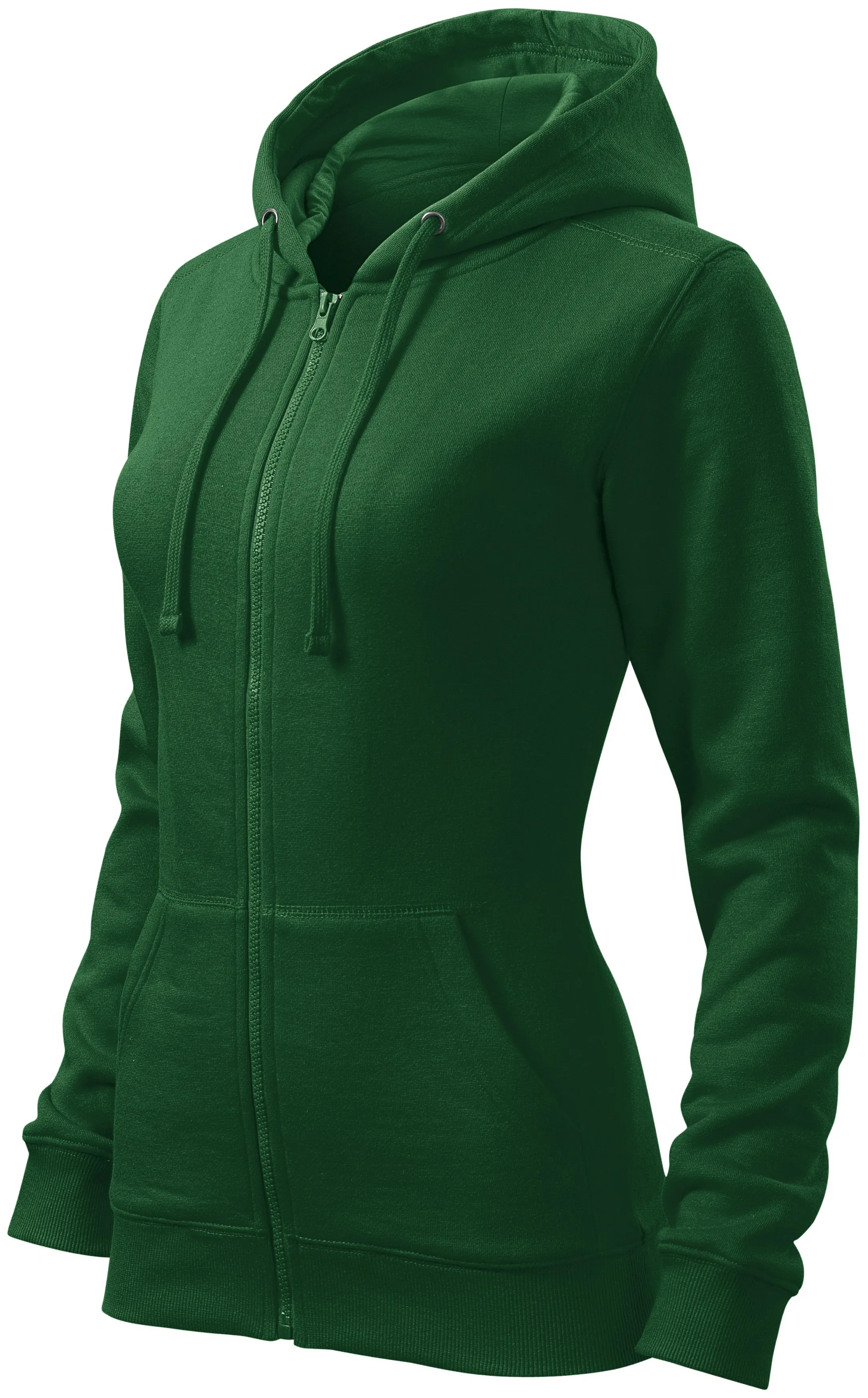 Sweat femme à capuche, bouteille verte, XL